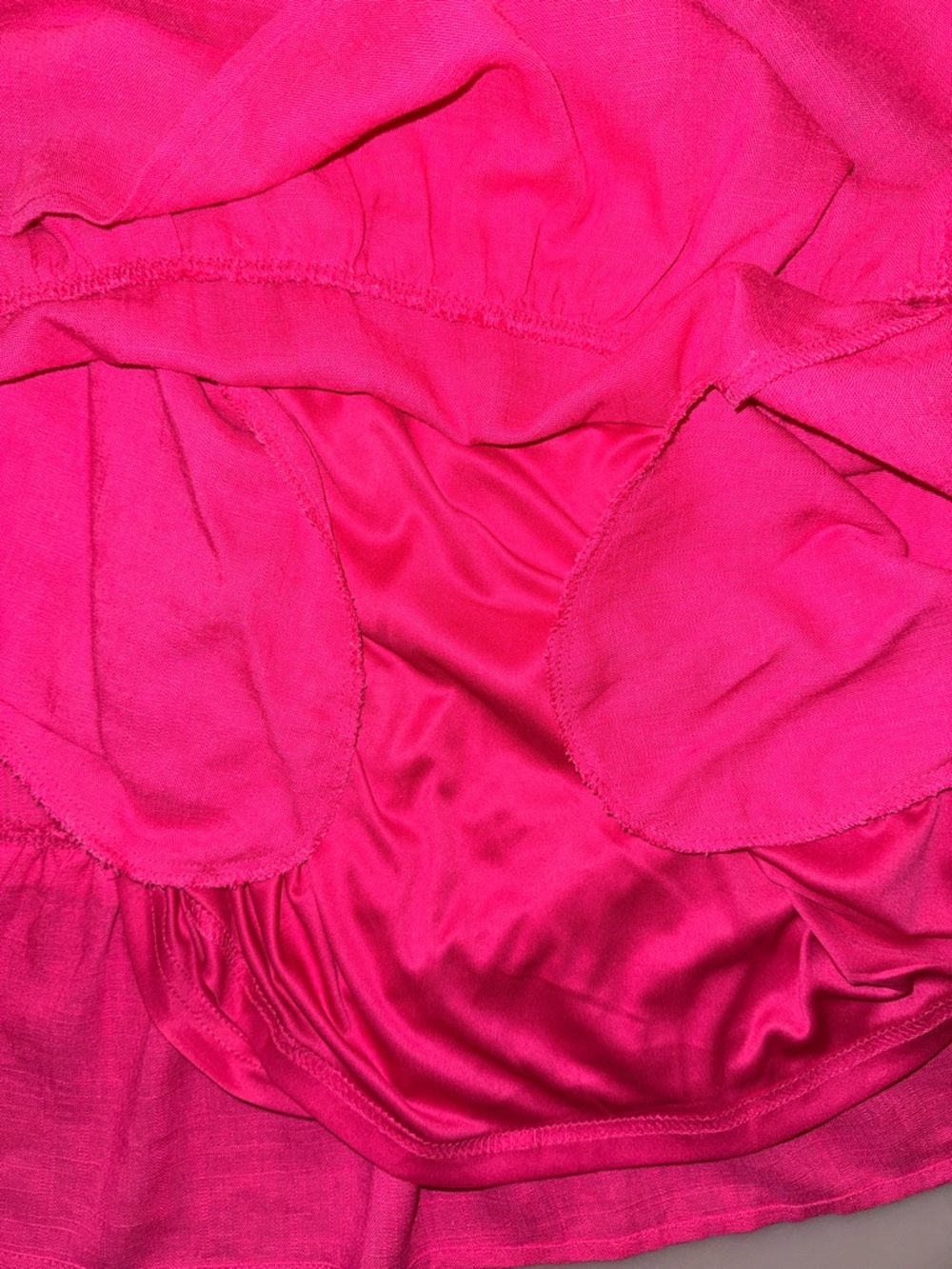 Bright Pink Ruffle Strap Mini Dress - Picture 14 of 14